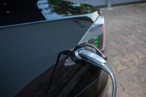 Tesla charging at home. 